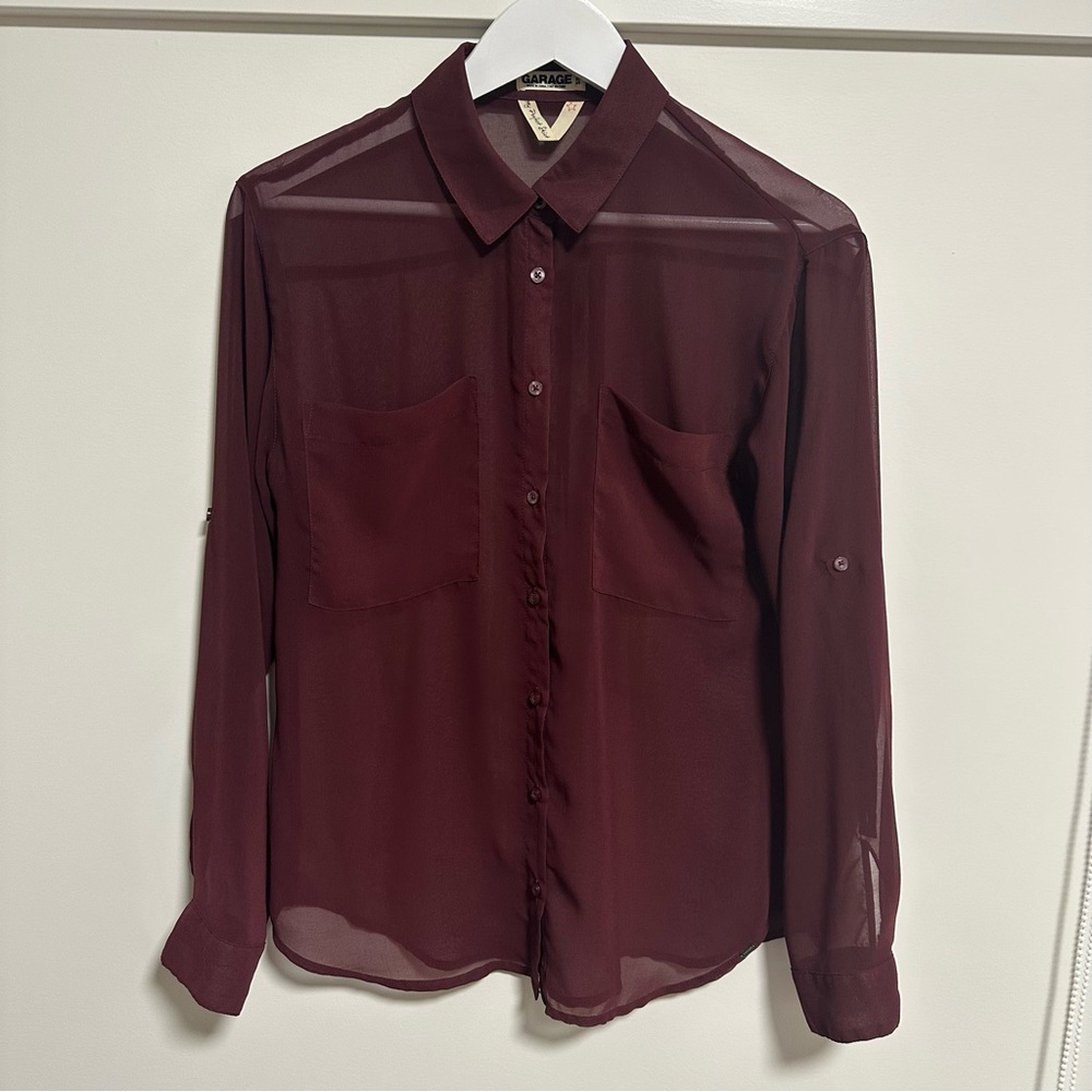 Garage Deep Red Blouse